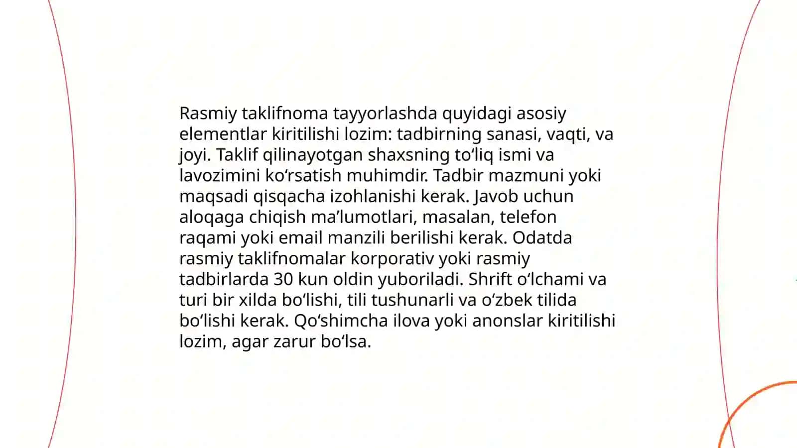 E'lon yozish qoidalari 4