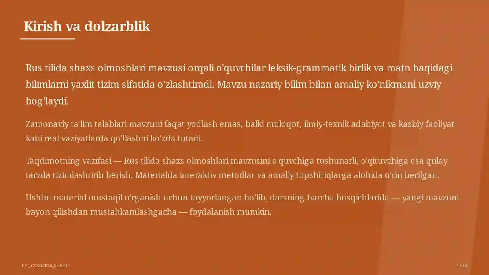 Rus tilida shaxs olmoshlari (5-sinf) 4