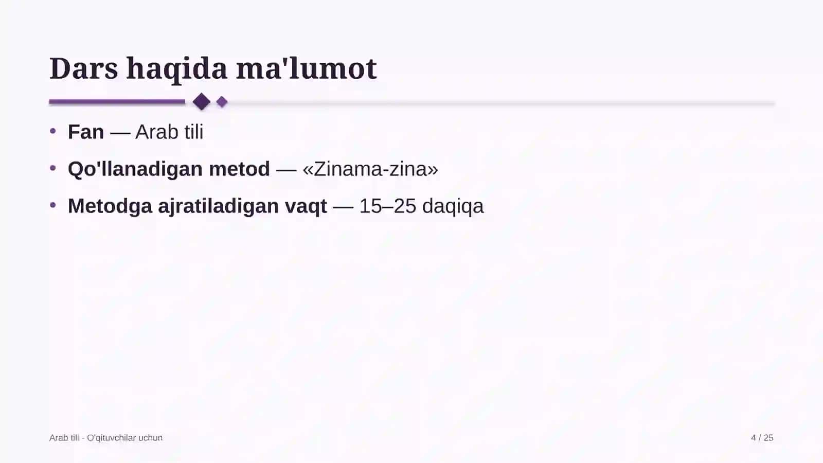 arab tili darslarida zinama zina metodidan foydalanish 1302 4