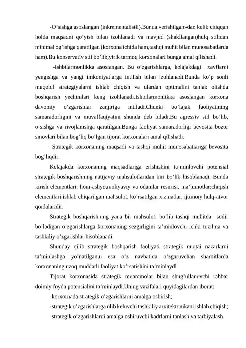 Strategik rejalashtirishning mohiyati va vazifalari 4