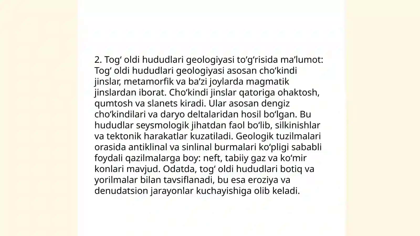 Quruq subtropiklarning tog' oldi va bo'z tuproqlarini aniqlash va o'rganish 4