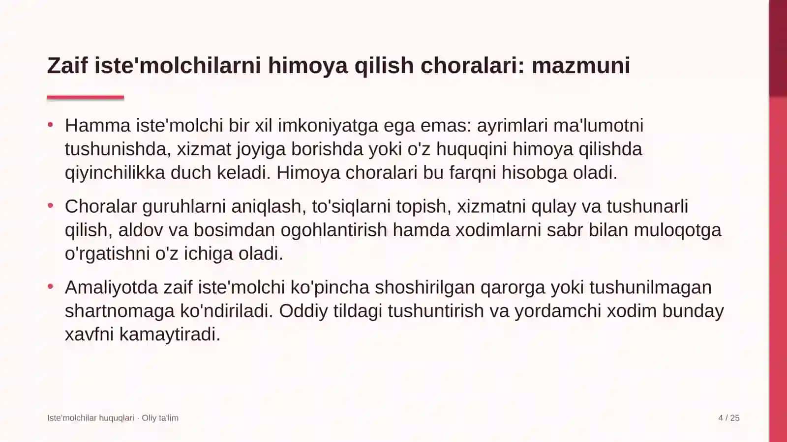 gazeta tahririyatlarida zaif iste'molchilarni himoya qilish choralarini ko'rish 3871 4