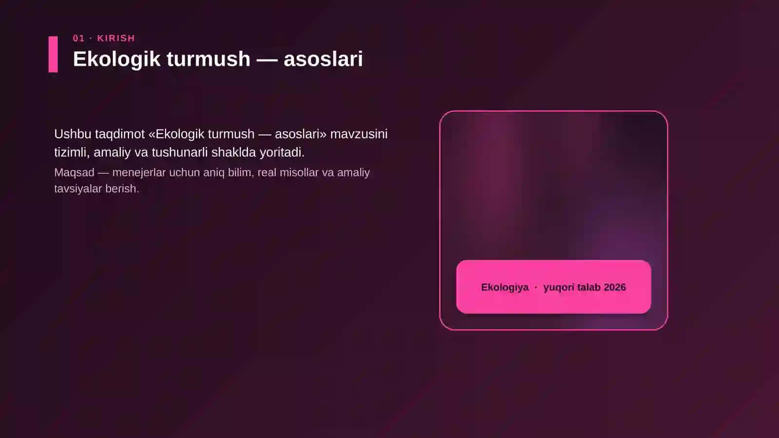 Ekologik turmush — asoslari 4