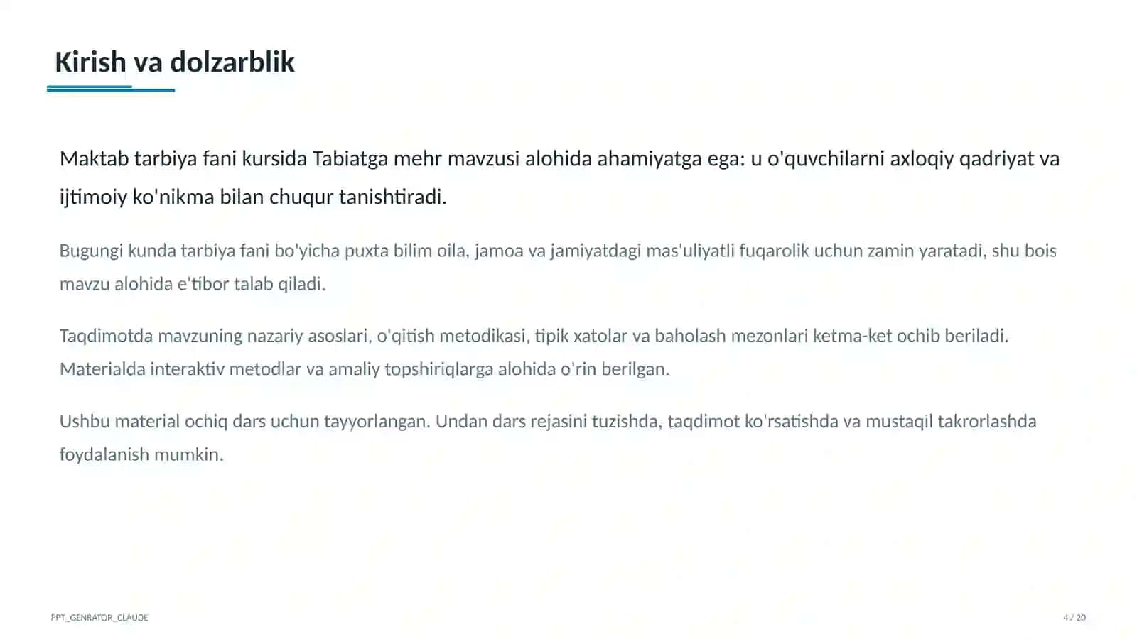 Tabiatga mehr (3-sinf) 4