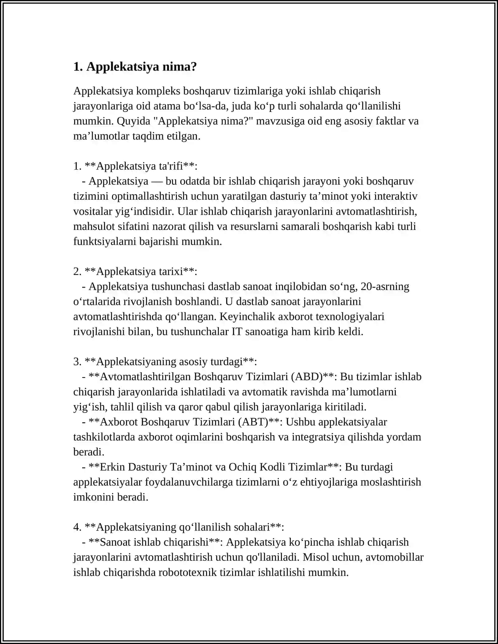 APPLEKATSIYALAR HAQIDA UMUMIY TUSHUNCHA 4