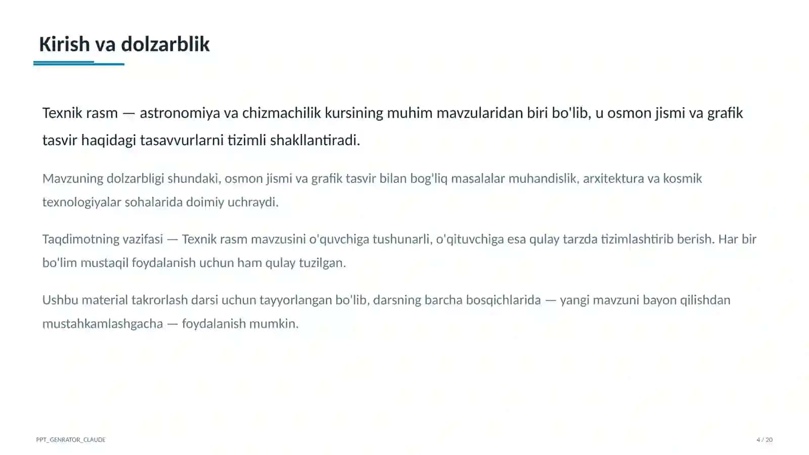 Texnik rasm (8-sinf) 4