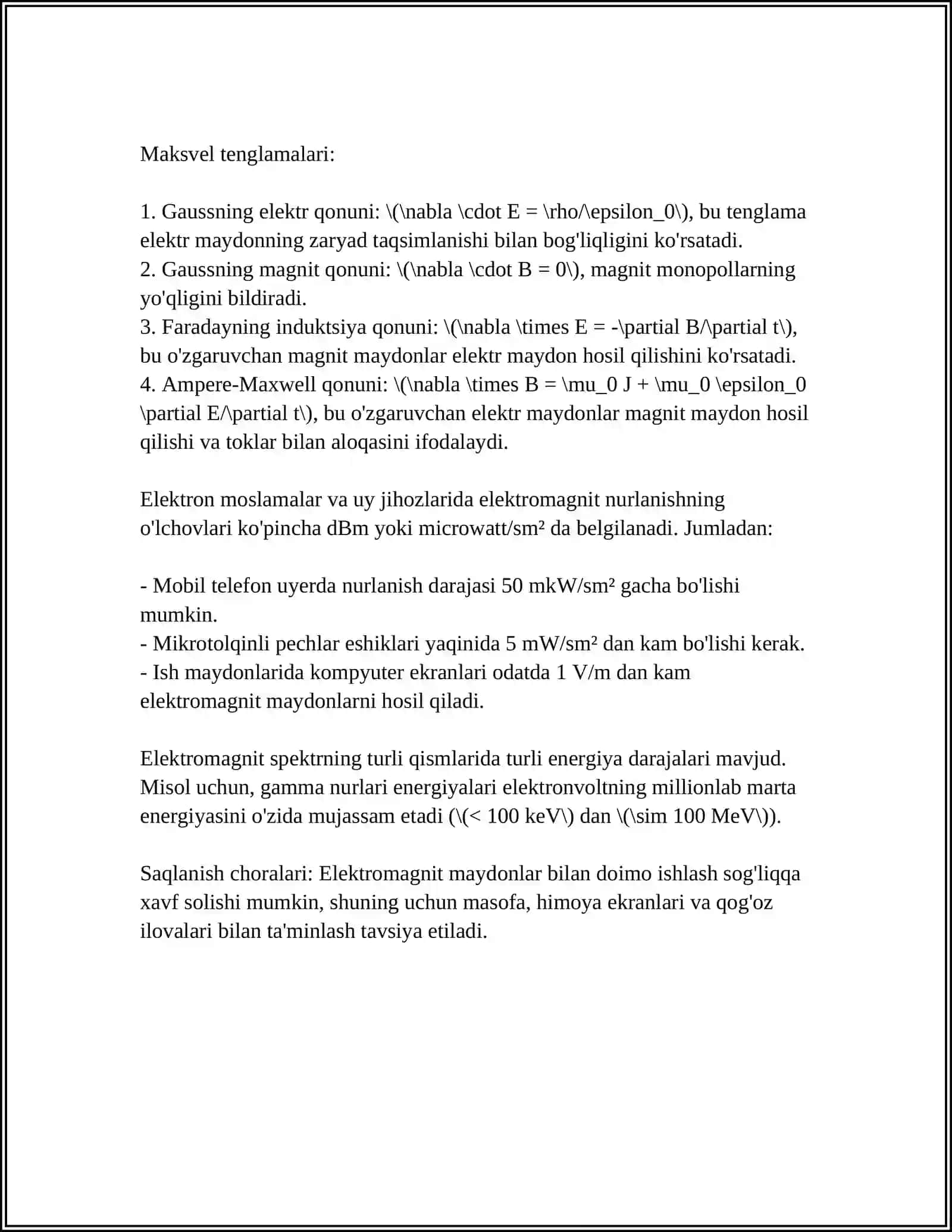 BIR FAZALI ELEKTOʻR TOK ZANJIRLARI 4