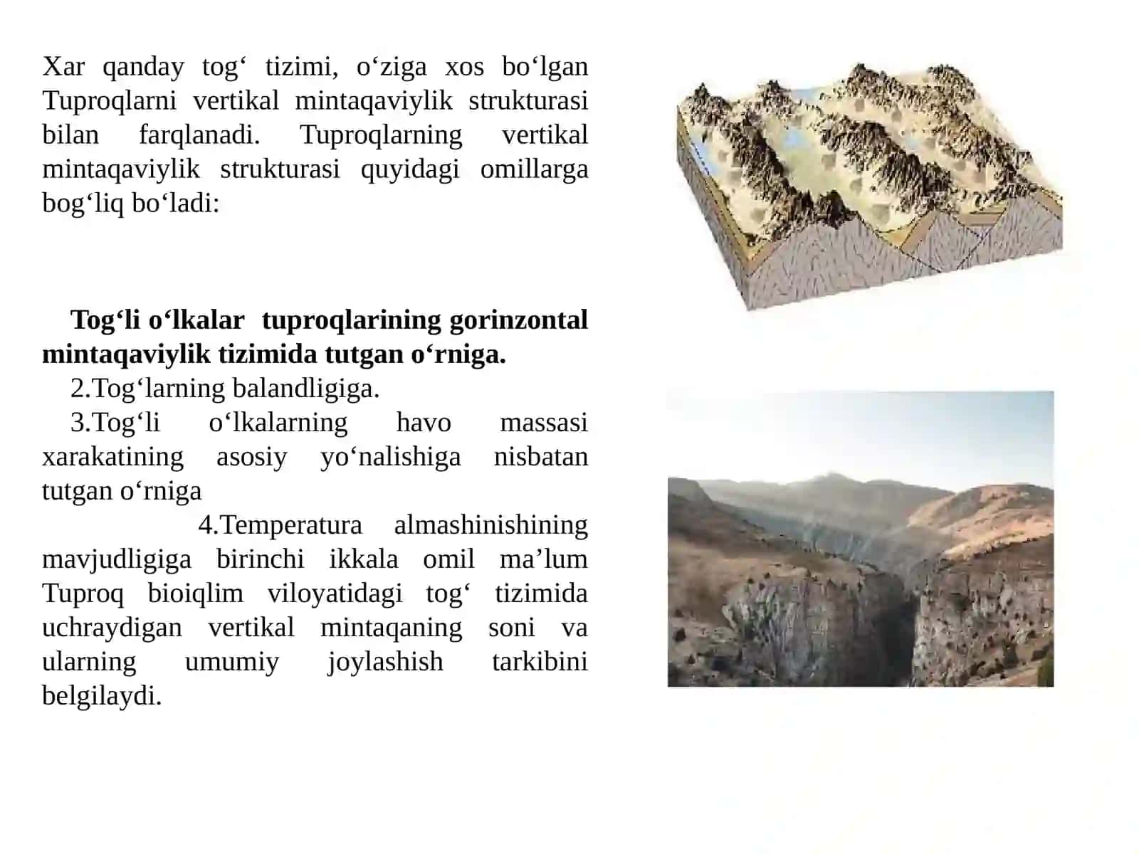 Tuproqning kichik mintaqaviylik qonuniyatining shakllanishida rel’efning roli 4