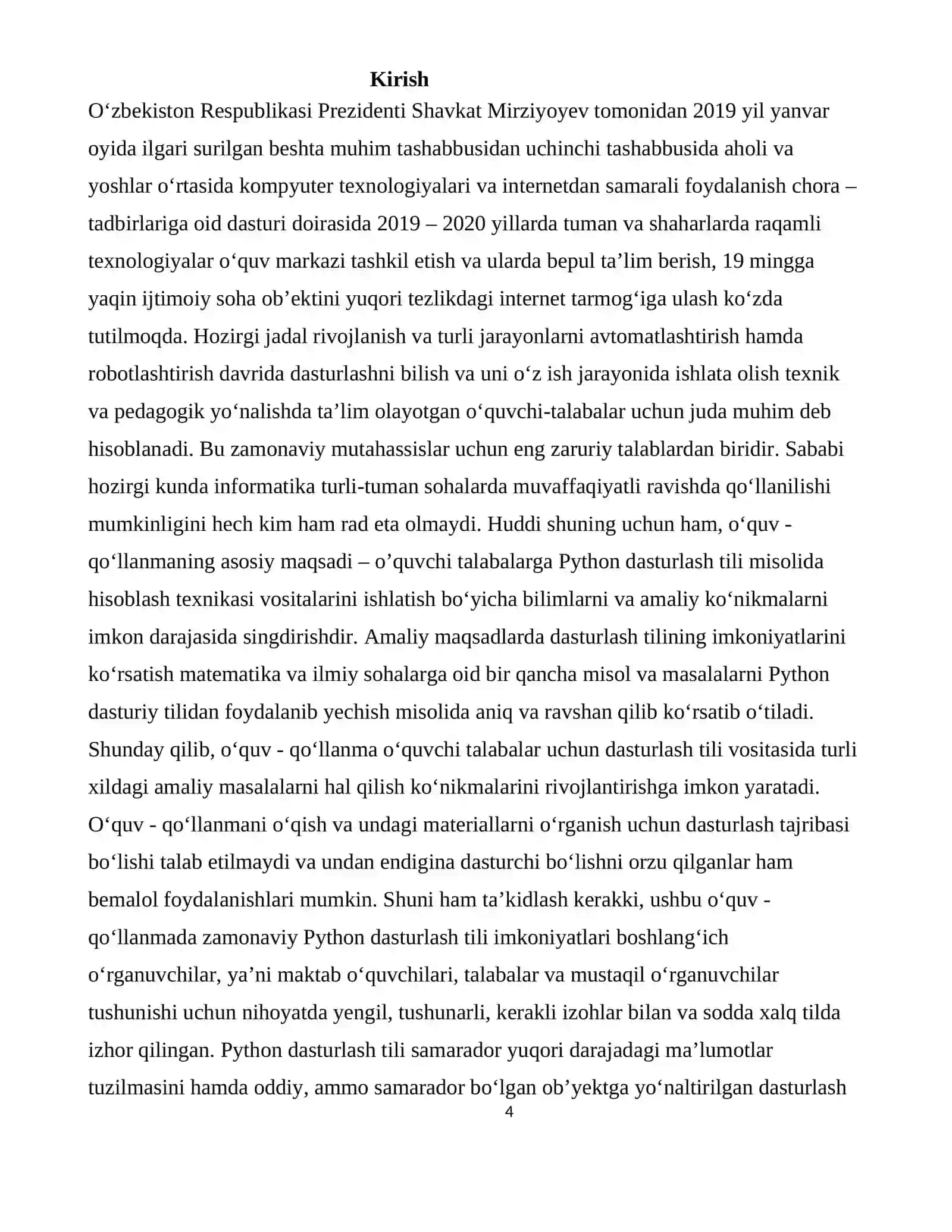 “Pythonda foydalanuvchi grafik interfeysi  bilan ishlash ” Kurs ishi 4