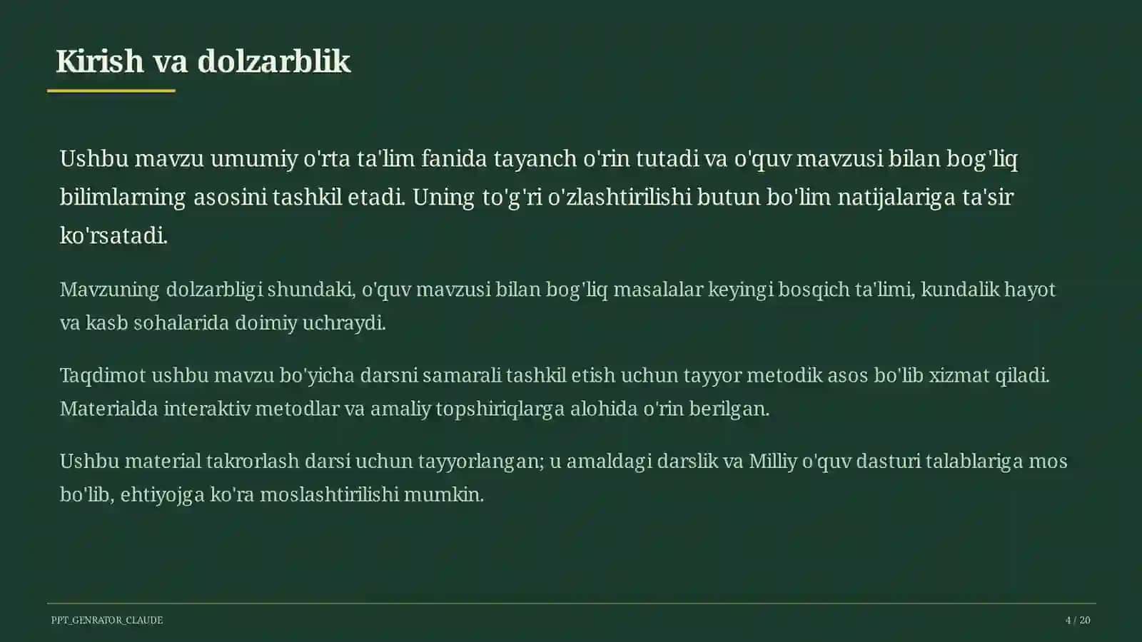 Sun'iy intellekt darslari 4