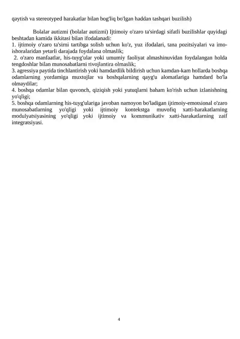 AUTIK SPEKTOR BUZILISHI 4