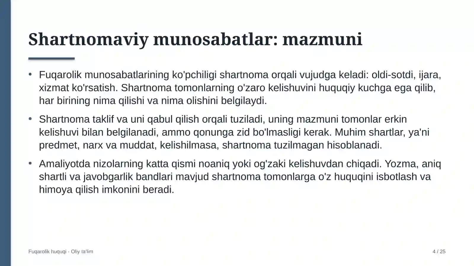 Kichik sanoat zonalarida shartnomaviy munosabatlar 4