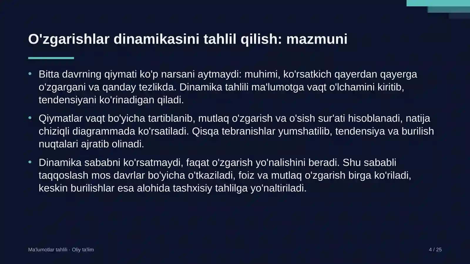 energiya auditi tashkilotlarida o'zgarishlar dinamikasini tahlil qilish 4486 4