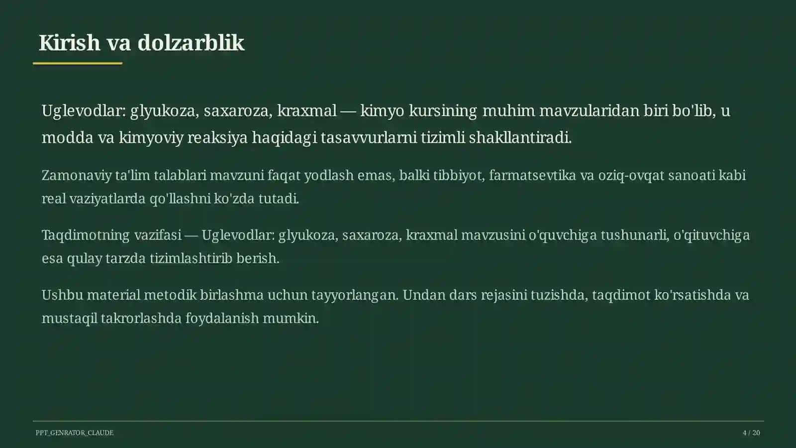 Uglevodlar: glyukoza, saxaroza, kraxmal (11-sinf) 4