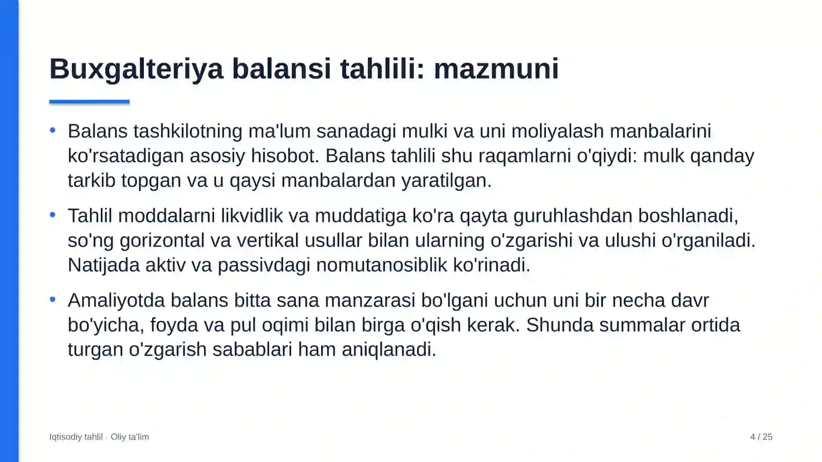 suyultirilgan gaz ishlab chiqarishda buxgalteriya balansi tahlili 2306 4