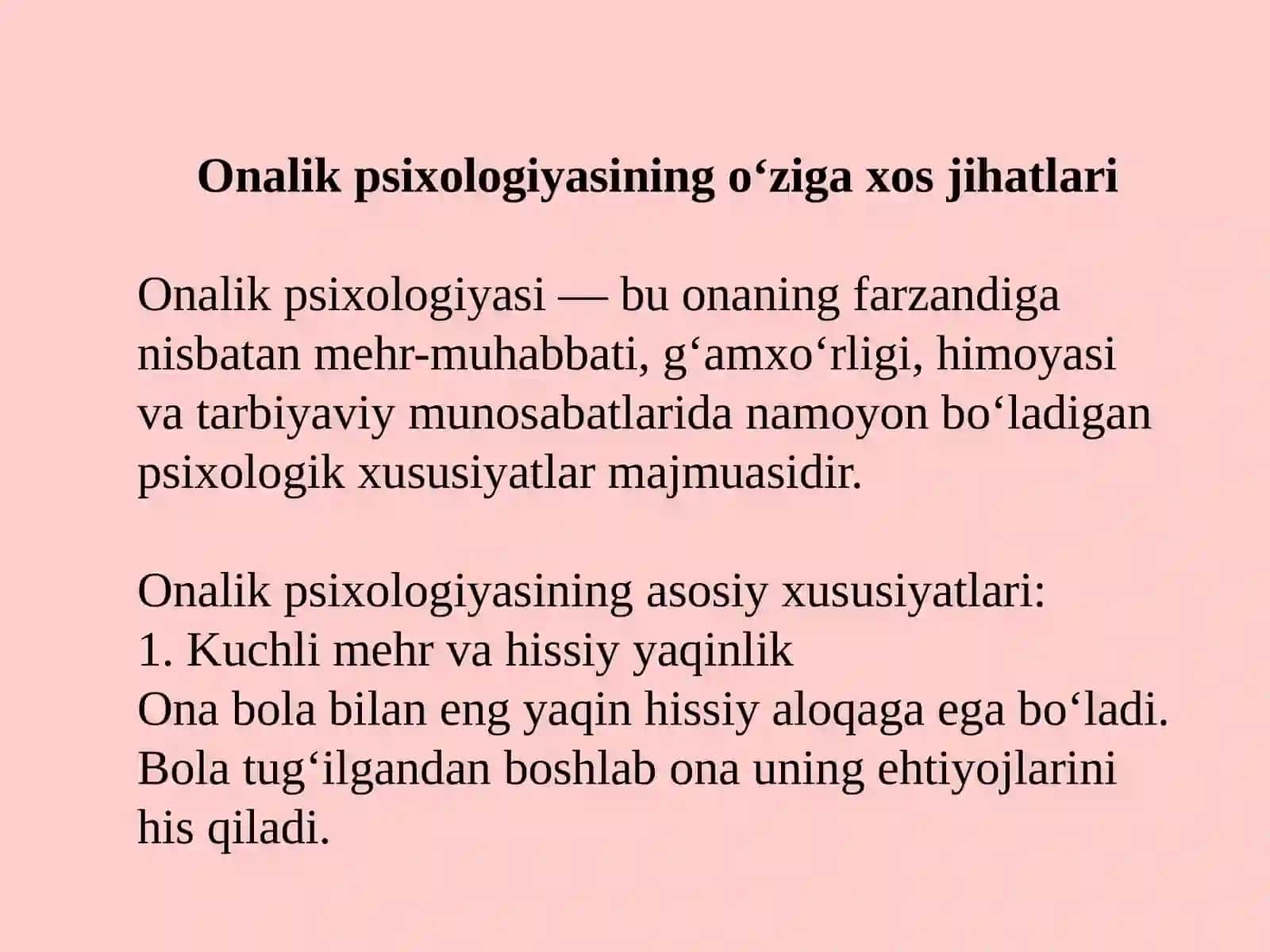 Otalik va onalik psixologiyasining o‘ziga xos jihatlari 4