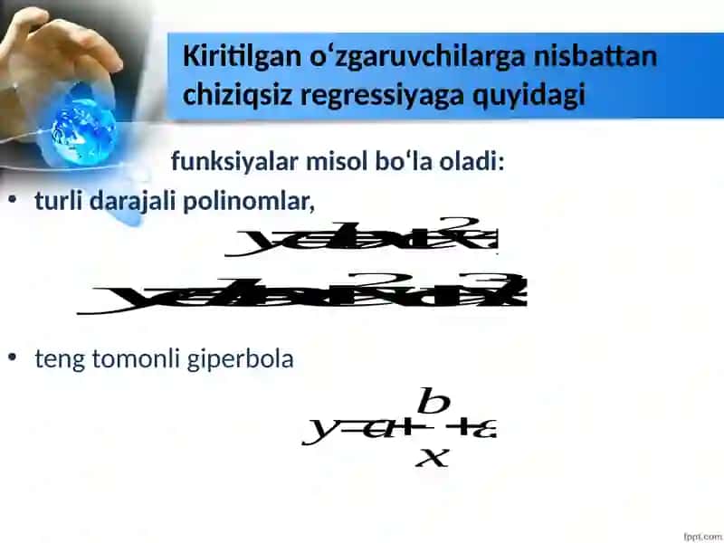 Biznes jarayonlarini modellashtirishda chiziqsiz  modellarni qo’llash 4