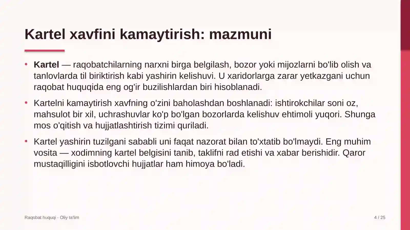 sun'iy yo'ldosh aloqasida kartel kelishuvlari xavfini kamaytirish 9313 4