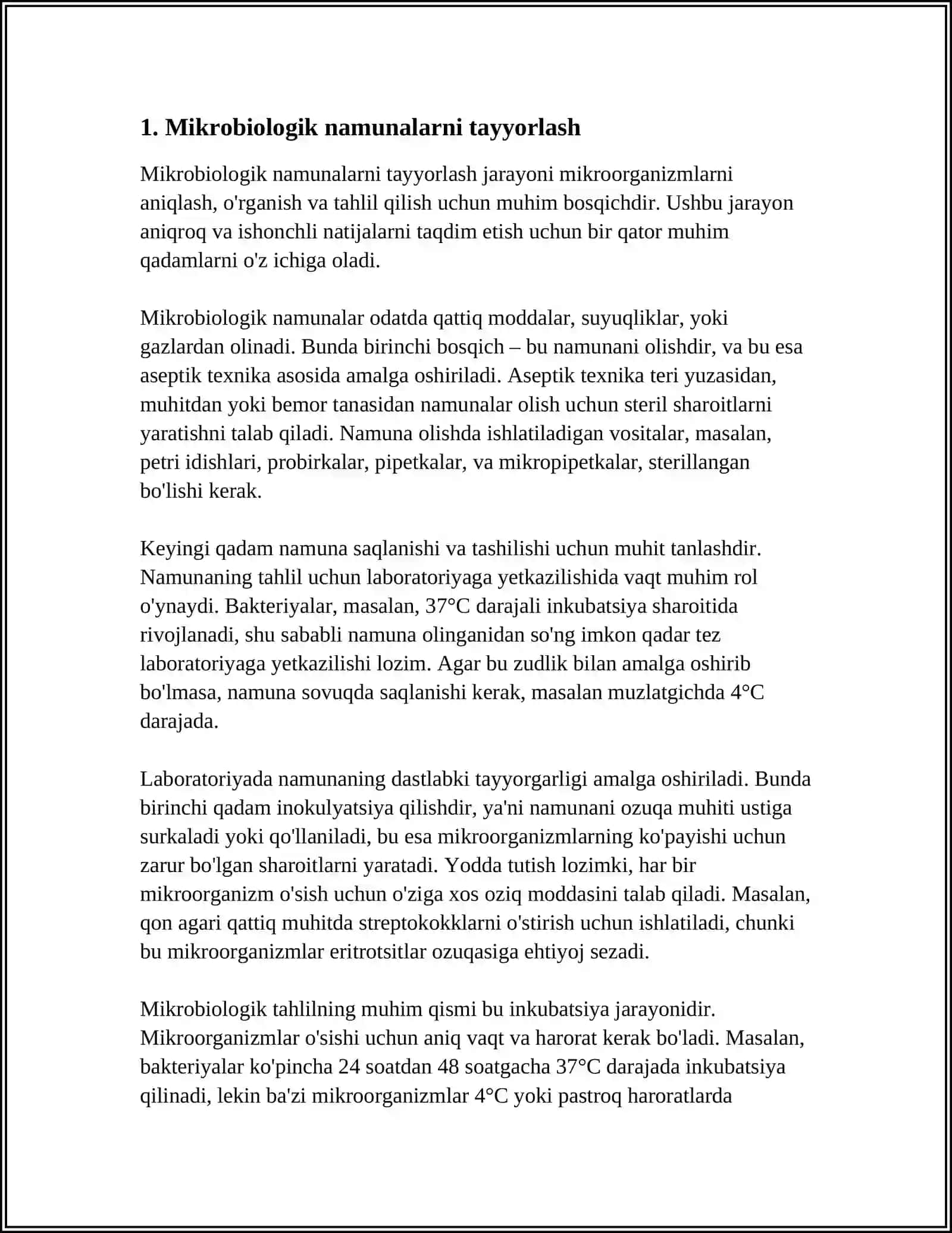 MIKROB KULTURASIDAN SURTMA TAYYORLASH TEXNIKASI 4