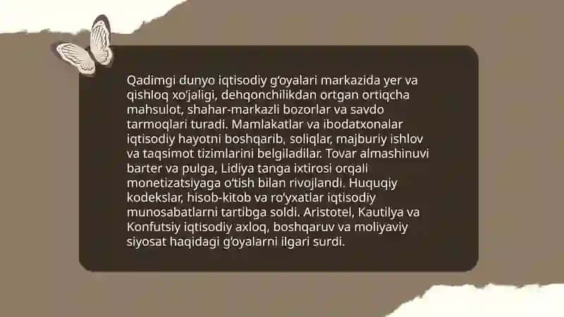 Qadimgi dunyo iqtisodiy g‘oyalari 4