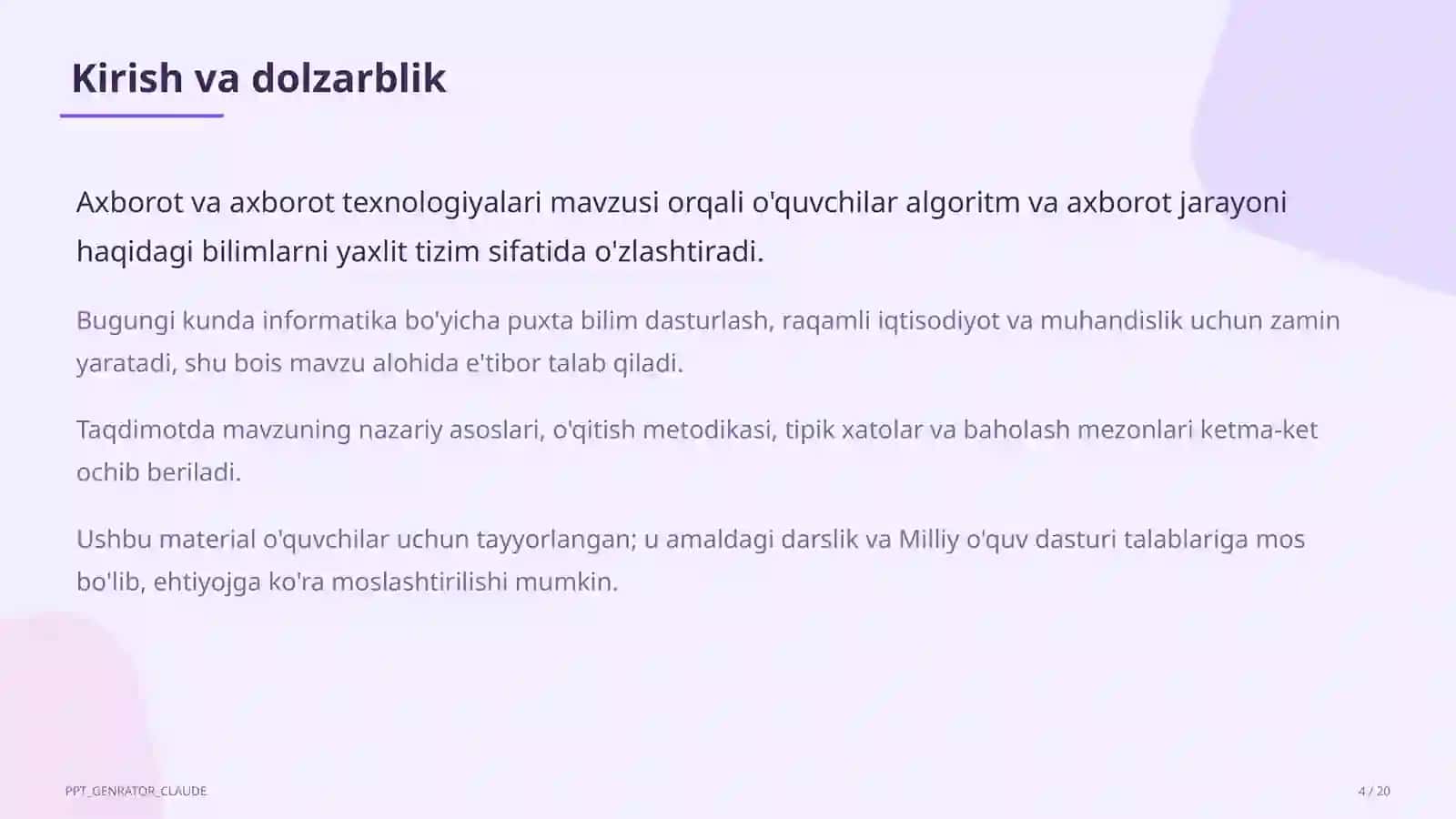 Informatika va axborot texnologiyalari (5– 11) 4