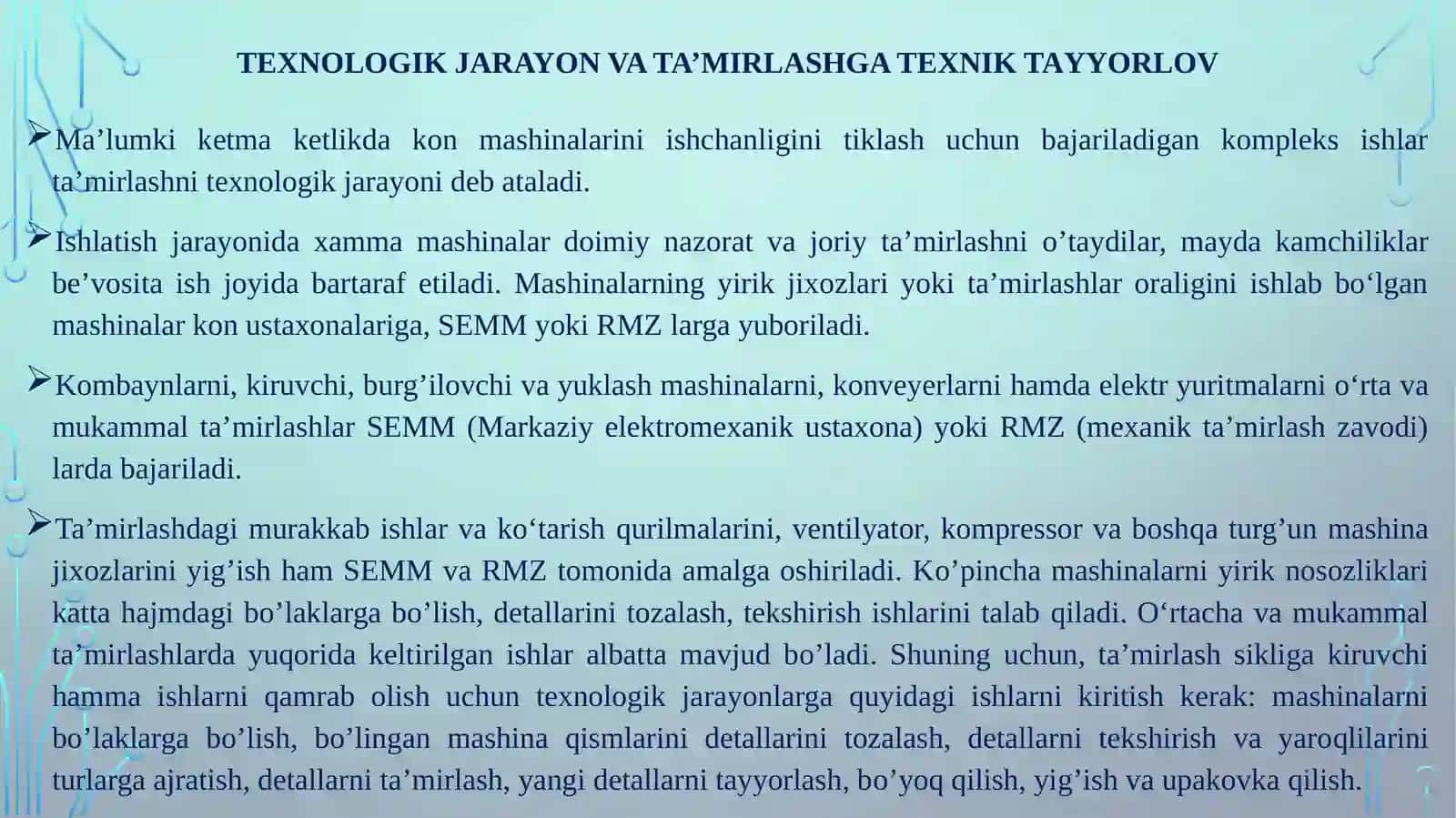 Yig’ish xujjatlarini tuzish. Yig’ish maydonlariga qo’yiladigan talablar. Yig’ish ishlarini alohida xususiyatlari 4