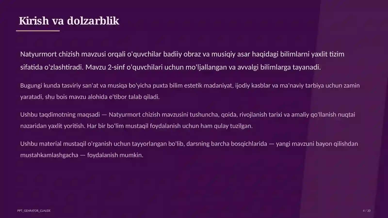 Natyurmort chizish (2-sinf) 4