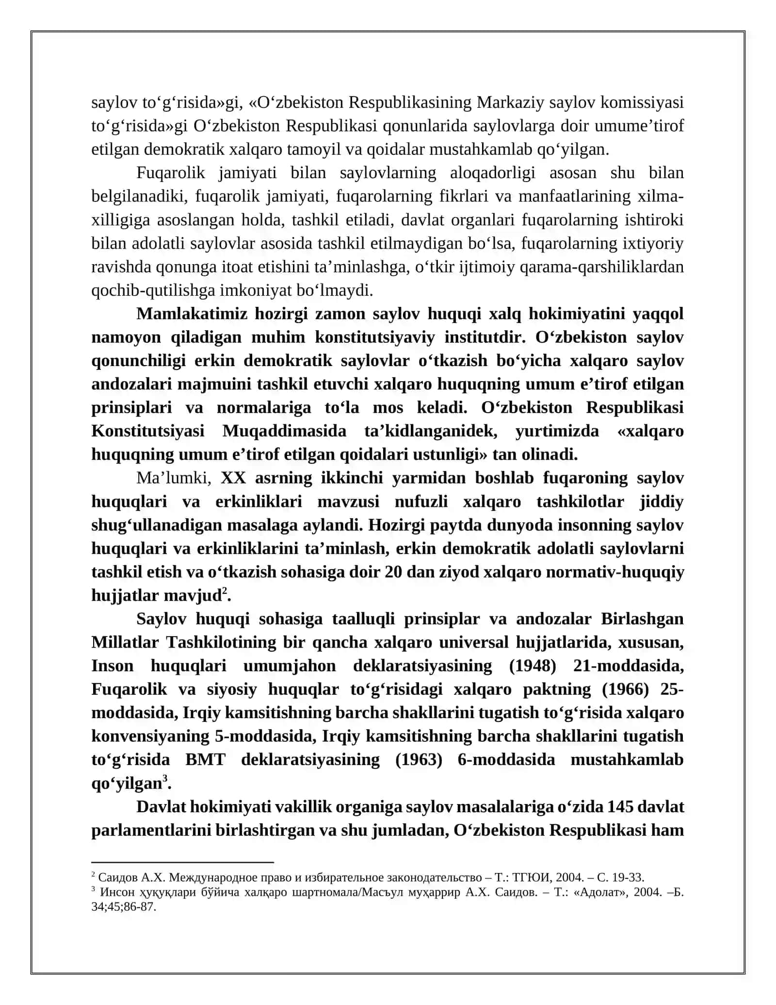 SAYLOV HUQUQI ERKINLIGI – FUQAROLIK JAMIYATINING SHARTI 4