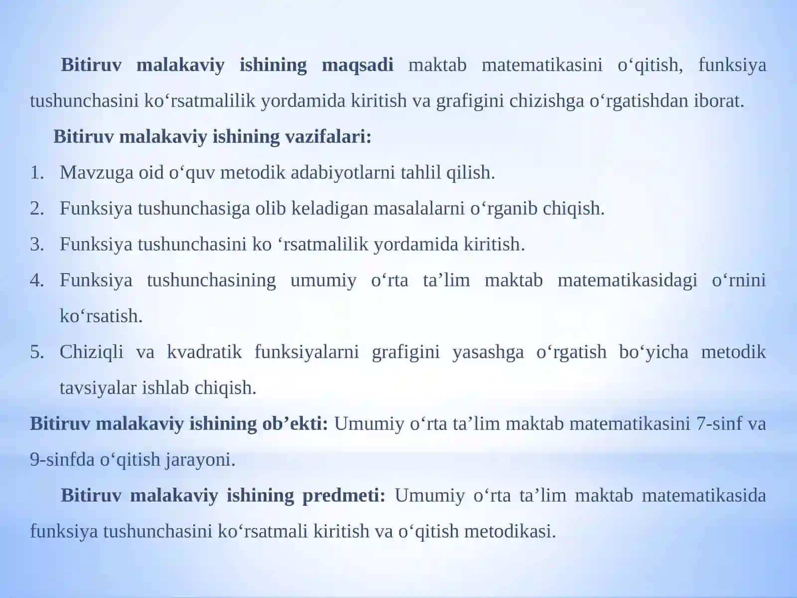Umumiy oʻrta taʼlim maktab matematikasida funksiya tushunchasini koʻrsatmali kiritish va oʻqitish metodikasi 4