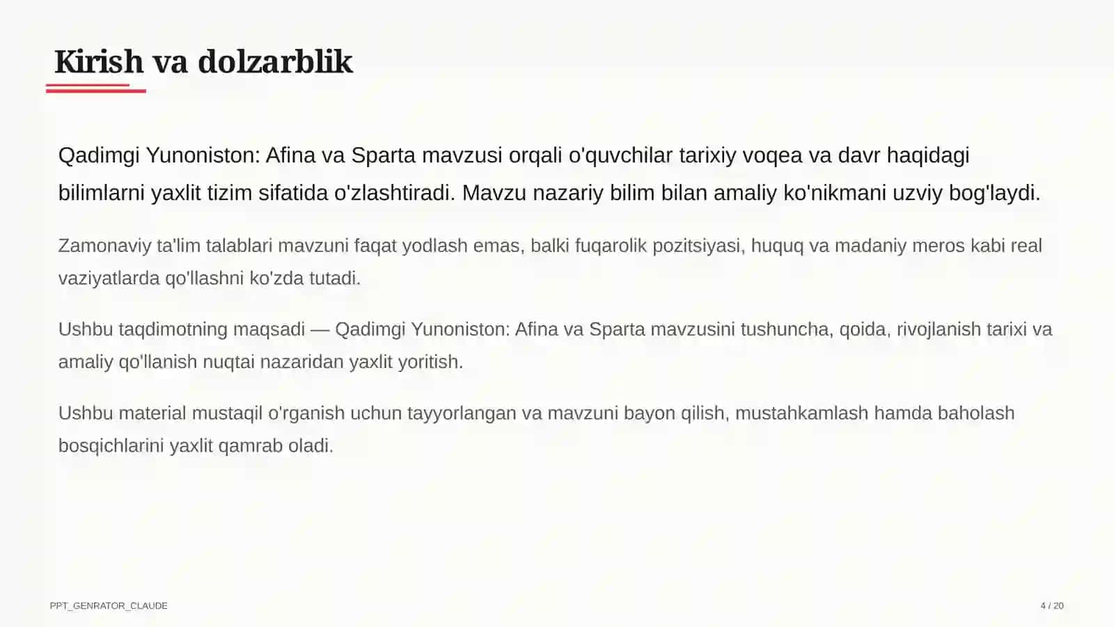 Qadimgi Yunoniston: Afina va Sparta (6-sinf) 4