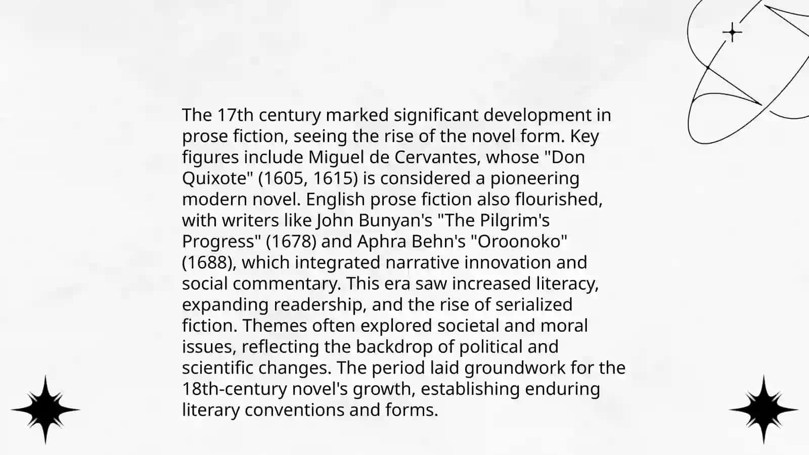 English literature of the 17th century. The rise of novel by Qurbonova Mohida 4