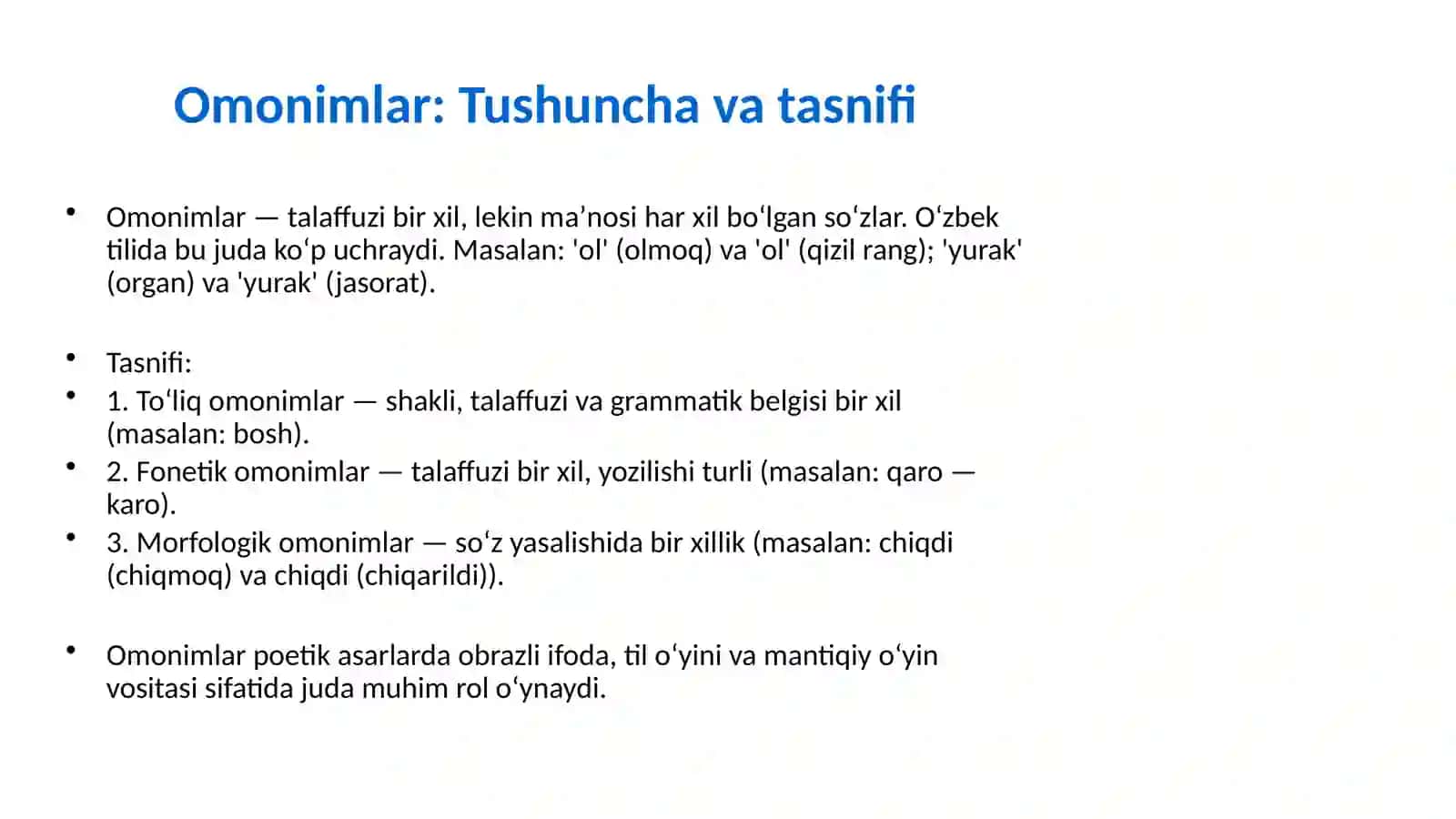 O‘zbek tili: Sinonimlar, Omonimlar va Frazeologik Izohli Lug‘at asosida tahlil 4