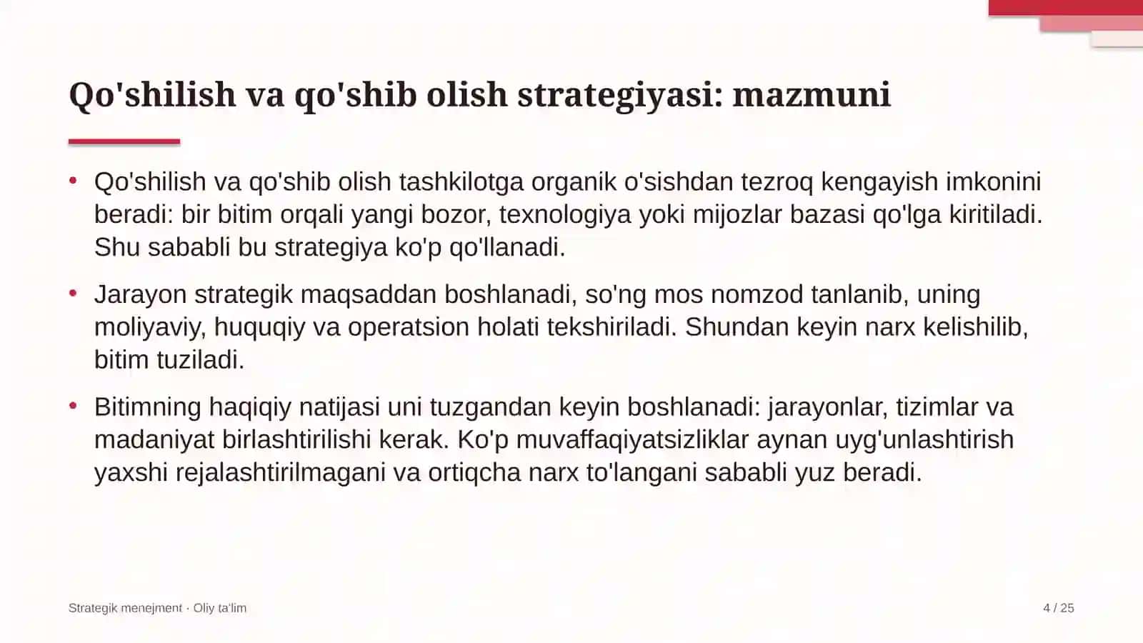 tibbiy sug'urta tizimida qo'shilish va qo'shib olish strategiyasini amalga oshirish 3716 4