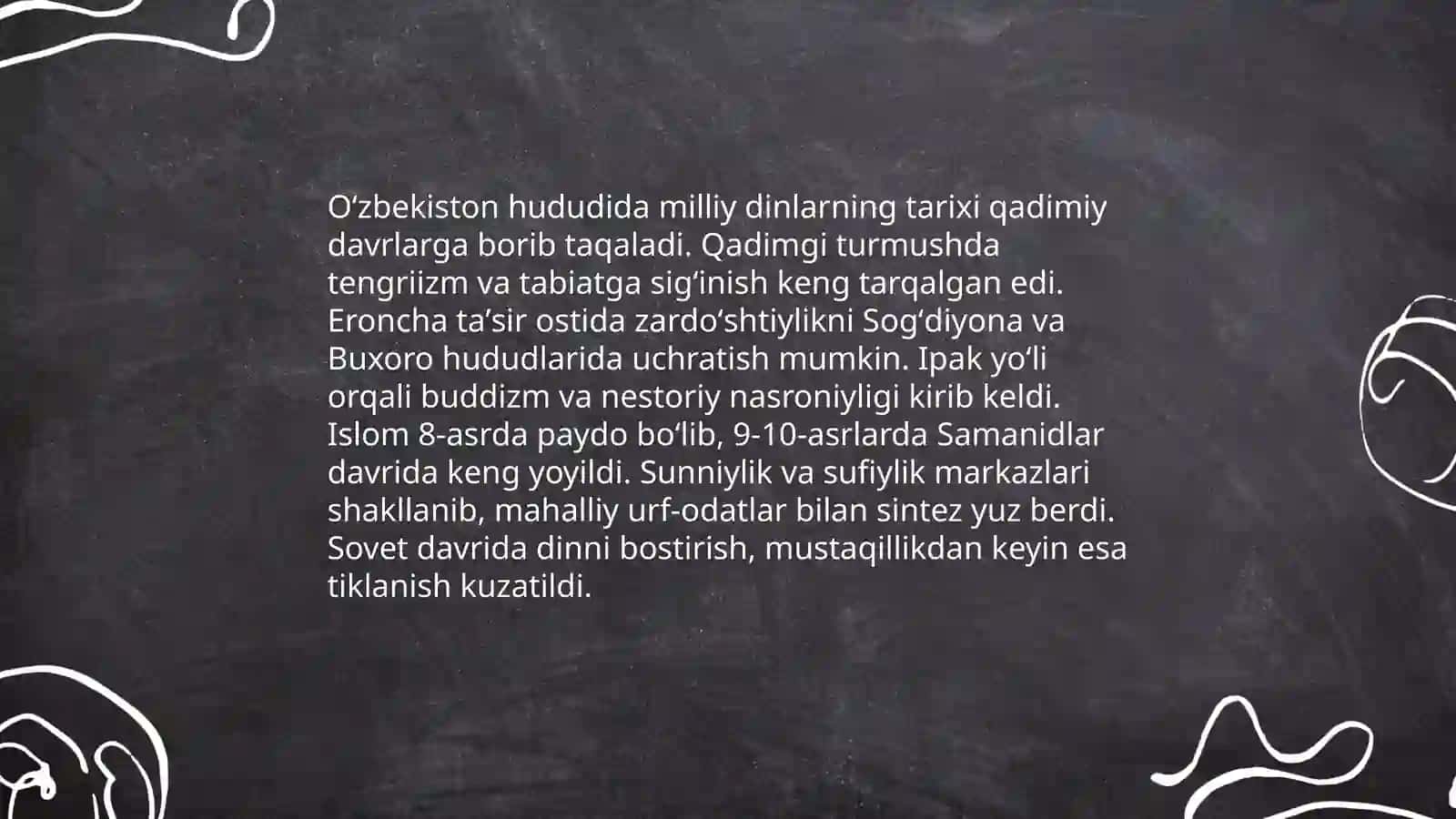 Milliy Dinlar 4