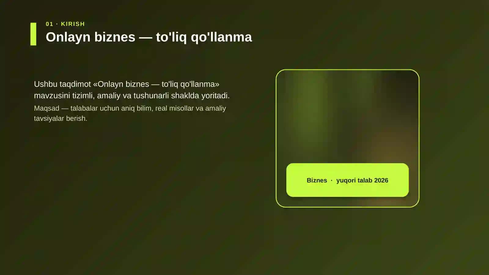 Onlayn biznes — to'liq qo'llanma 4