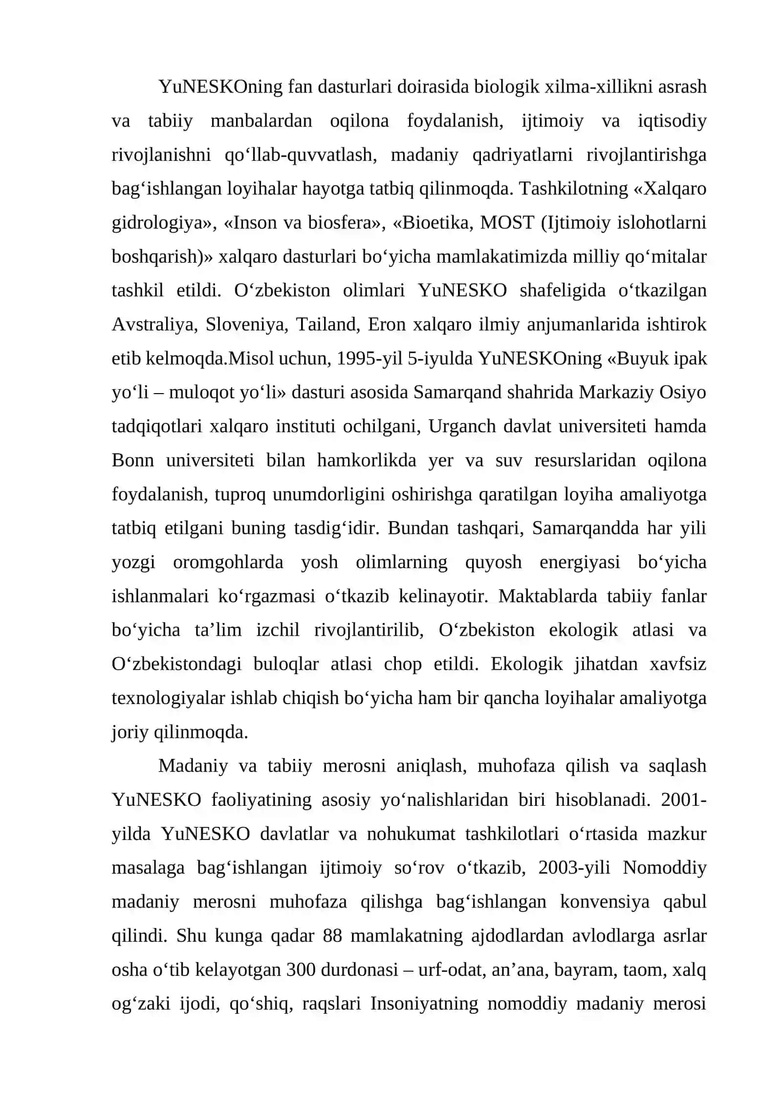 O'zbekiston va YUNESKO munosabatlari 4