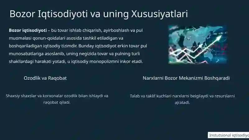 Buyruqbozlik va bozor iqtisodiyotining farqli jihatlari prezentatsiya 4