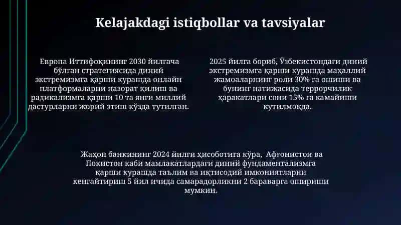 Diniy fundamentalizm va ekstremizmga qarshi kurashish 4