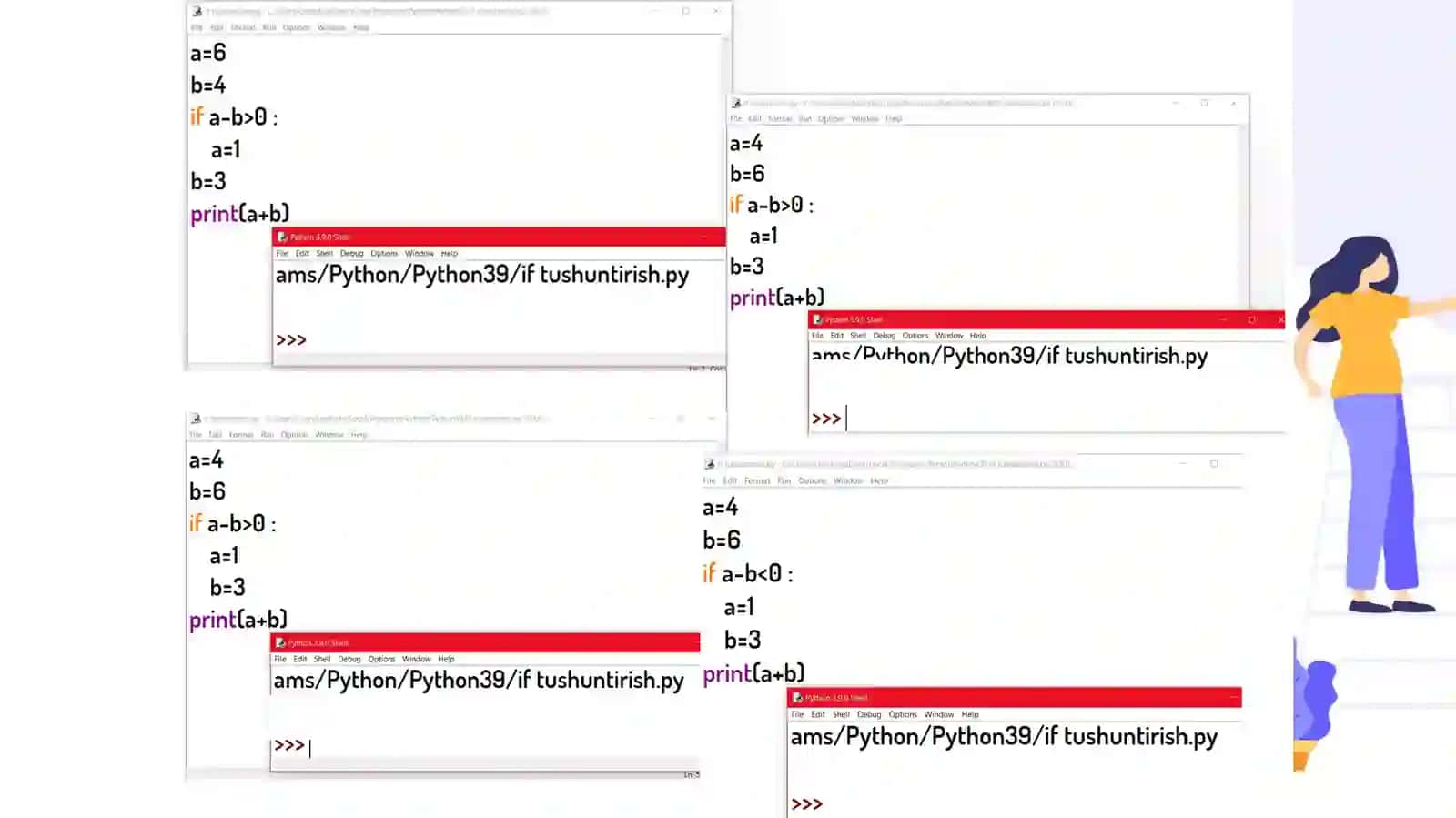 Python dasturlash tilida shartlio‘tish operatorlari va sikllar 4