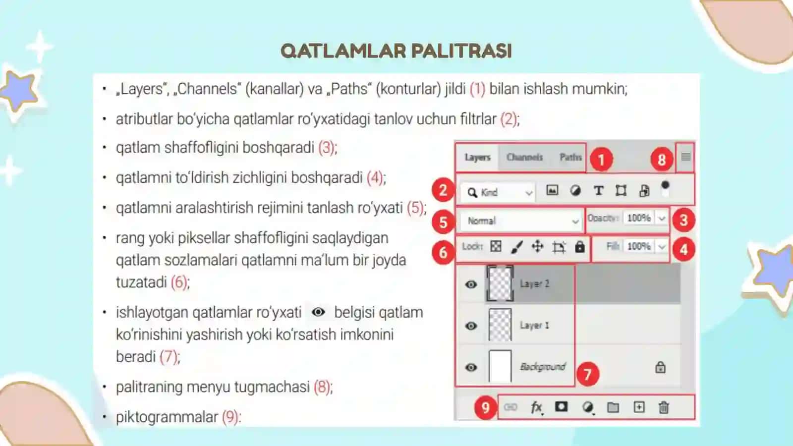 QATLAMLAR BILAN ISHLASH 4