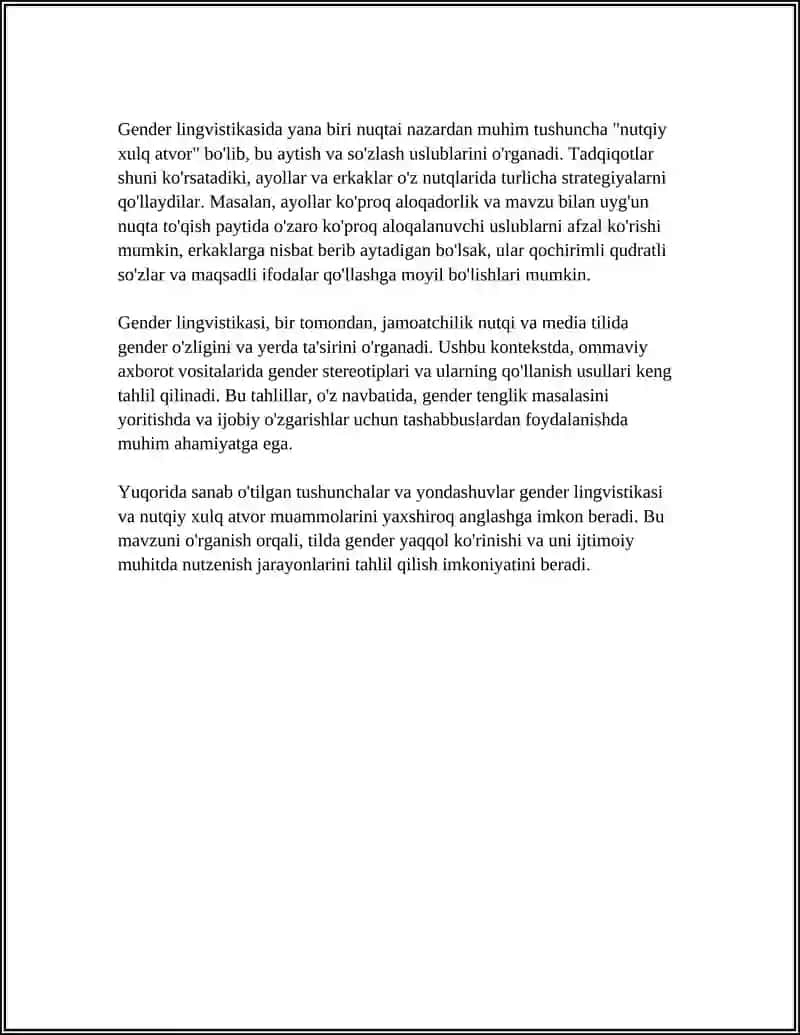 Gender Lingvistikasi va Nutqiy Xulq Atvor 4