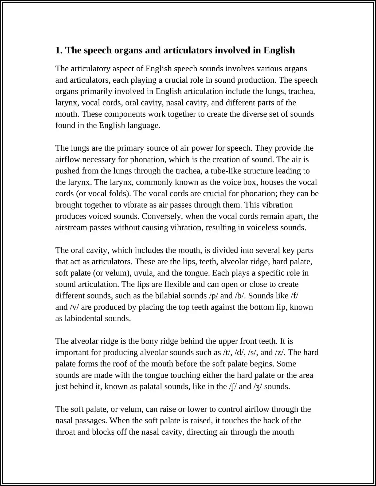 THE ARTICULATORY ASPECT OF THE ENGLISH SPEECH SOUNDS 4