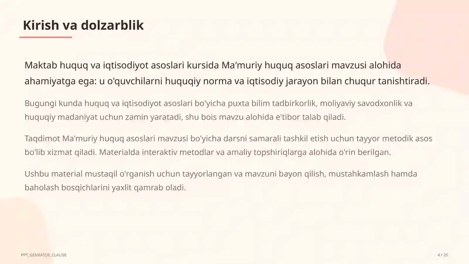 Huquq va iqtisodiyot asoslari (9–11) 4