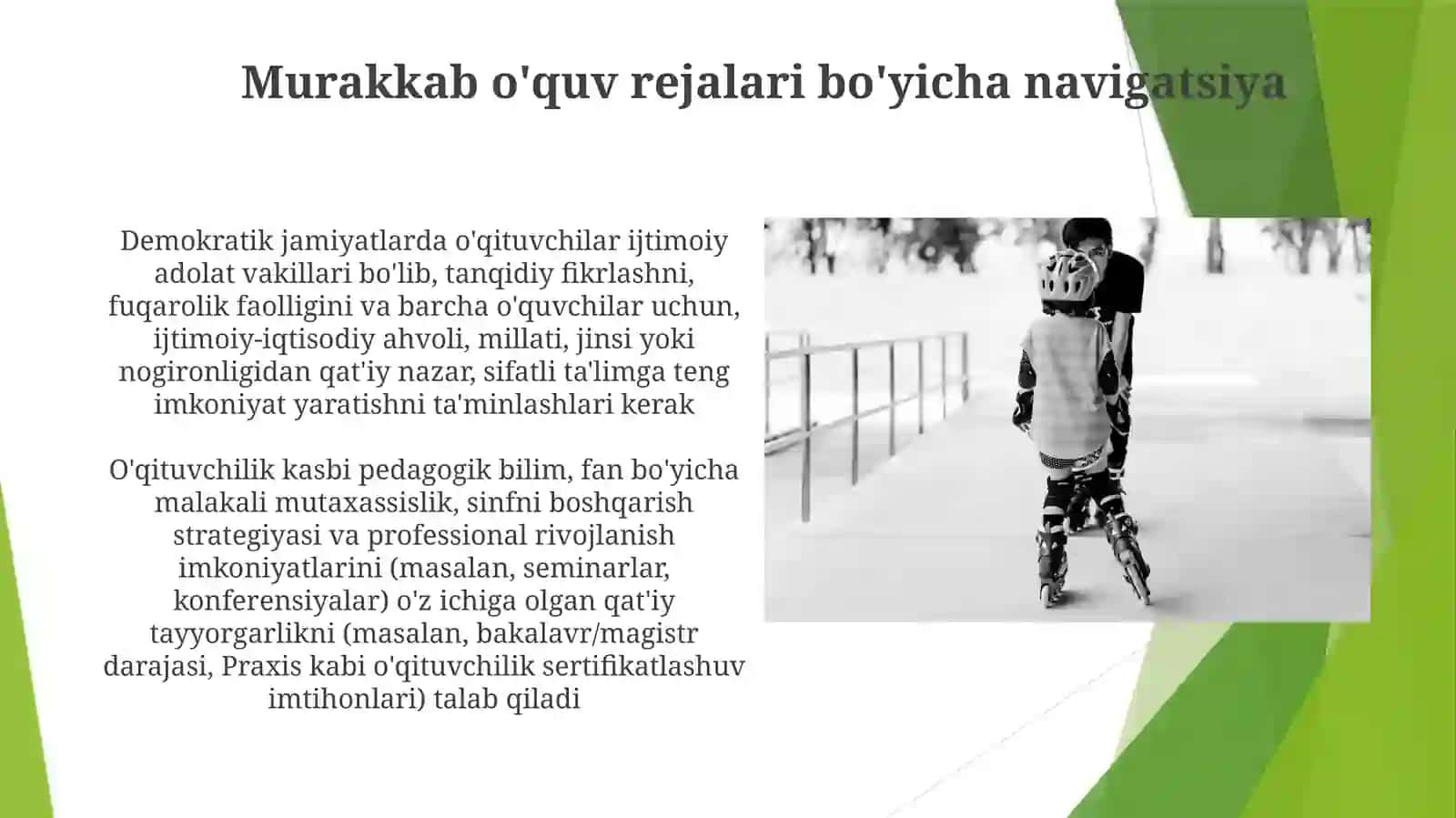 Demokratik jamiyatda o'qituvchilik kasbi va unga qo'yiladigan talablar 4