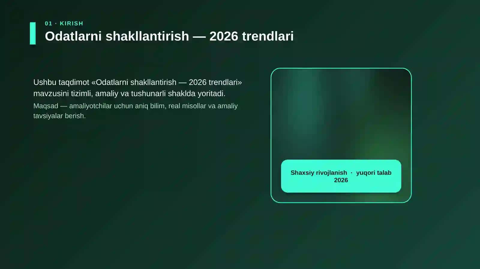 Odatlarni shakllantirish — 2026 trendlari 4