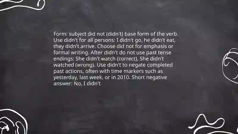 Past Simple 4