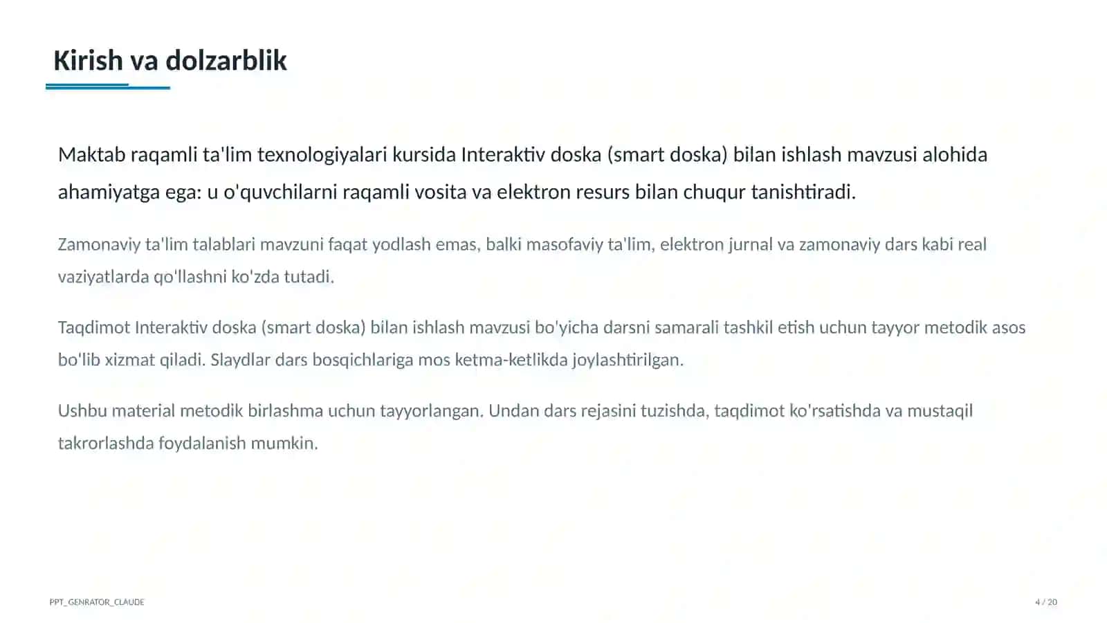 Interaktiv doska (smart doska) bilan ishlash 4
