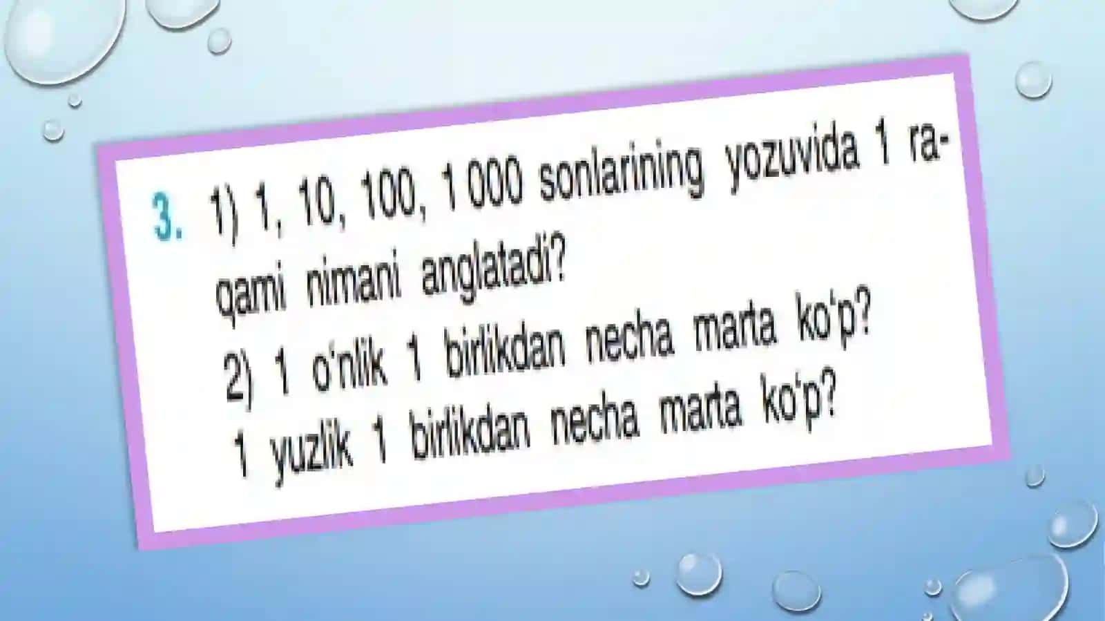 4- sinf matematika fanidan 1,10,10,1000 sonlariga ko’paytirish mavzusida taqdimoti 4
