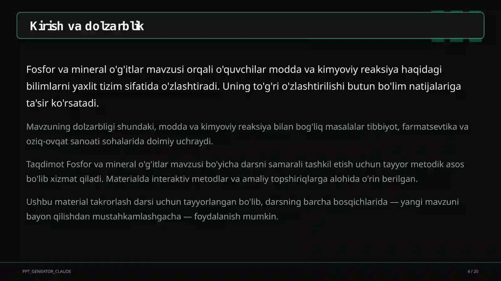 Fosfor va mineral o'g'itlar (9-sinf) 4