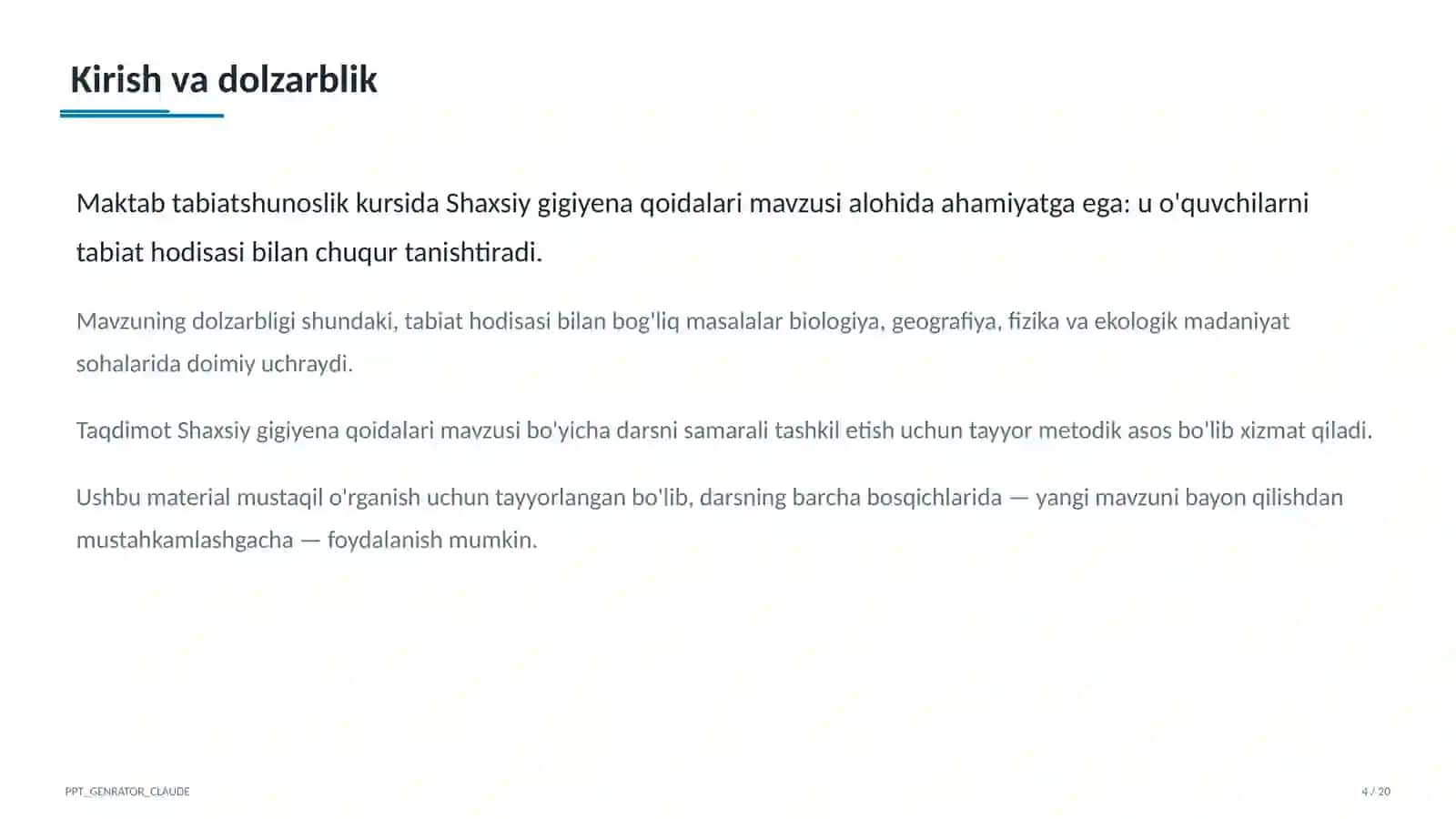 Shaxsiy gigiyena qoidalari (1-sinf) 4